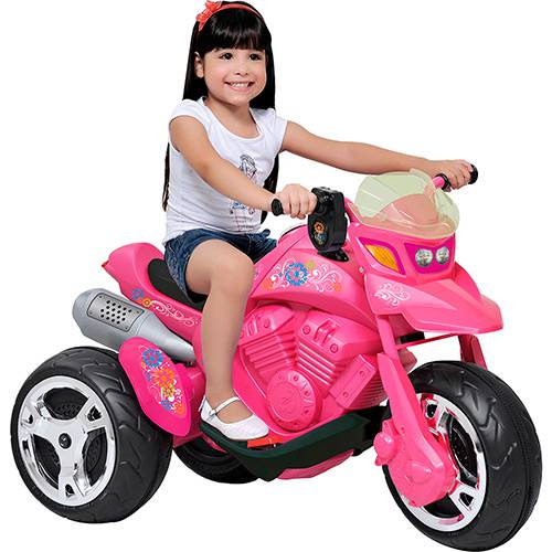 Moto Elétrica Infantil Sport Rosa - Bandeirante