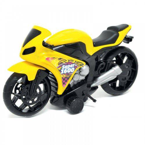 Moto Fricção Super 1600 Amarelo Bs Toys