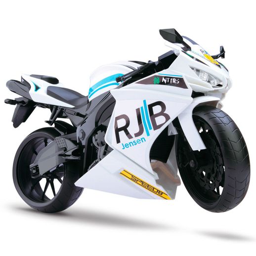 Moto Racing Motorcycle Branco - Roma