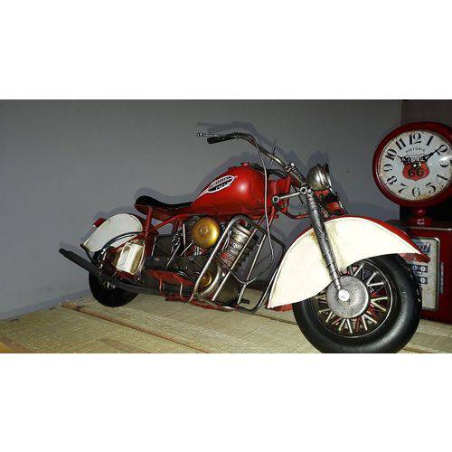 Moto Vintage Decorativa de Metal Motor Cycle Red 1216