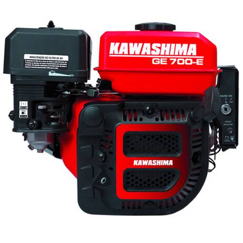 Motor Estacionário a Gasolina Partida Elétrica Ge700 e 7hp 212cc - Kawashima