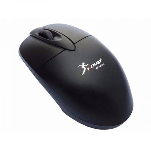 Mouse com Fio Knup (preto) / 1200 Dpi / Sensor Óptico /