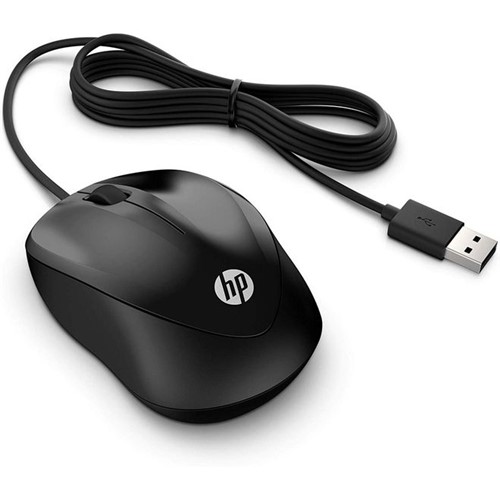 Mouse com Fio USB Preto 1000 4QM14AA HP