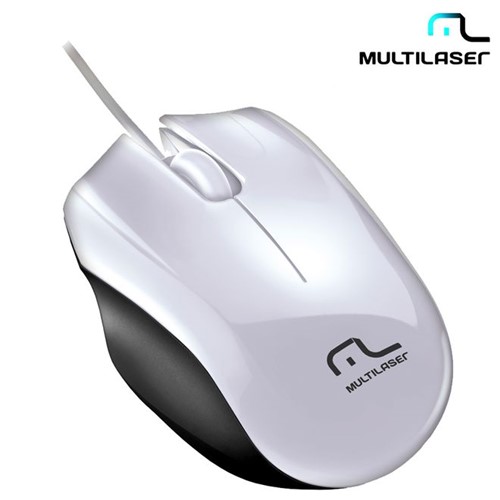 Mouse com Fio USB Sport Branco MO217 - Multilaser