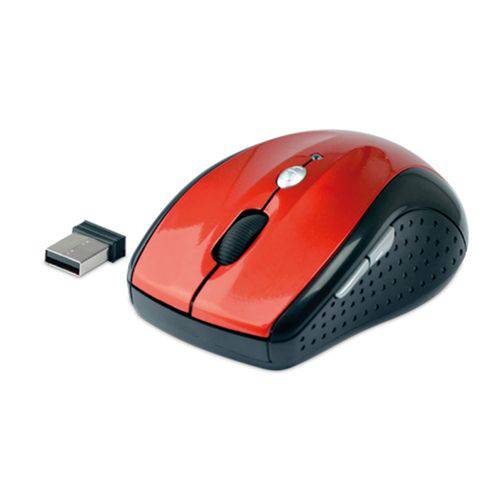 Mouse C3tech Sem Fio Usb 1600dpi M-w012rd - Vermelho/preto