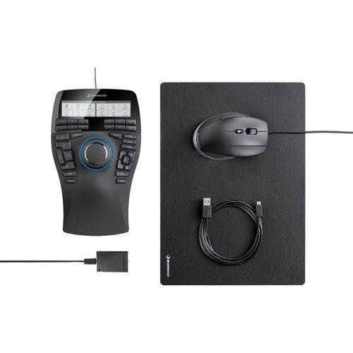 Mouse 3D - USB - 3Dconnexion SpaceMouse Enterprise Kit - Preto - 3DX-700058