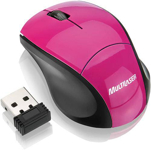 Mouse Fit Wireless - Pink Multilaser-Mo151
