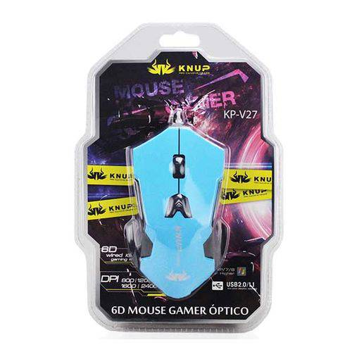 Mouse Gamer Color com Fio para Computador - KP-V27