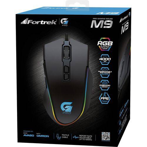 Mouse Gamer Fortrek 4000dpi, Rgb - M9