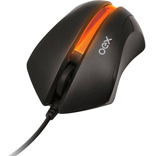 Mouse Gamer MS-302 OEX Óptico Lighting Laranja 1000 Dpi - PC