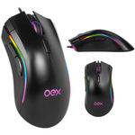 Mouse Gamer OEX Graphic MS313 10000dpi com Led Programável