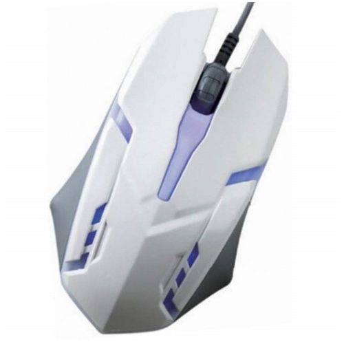 Mouse Gamer Optico USB 1600DPI Branco LED 7 Cores KNUP