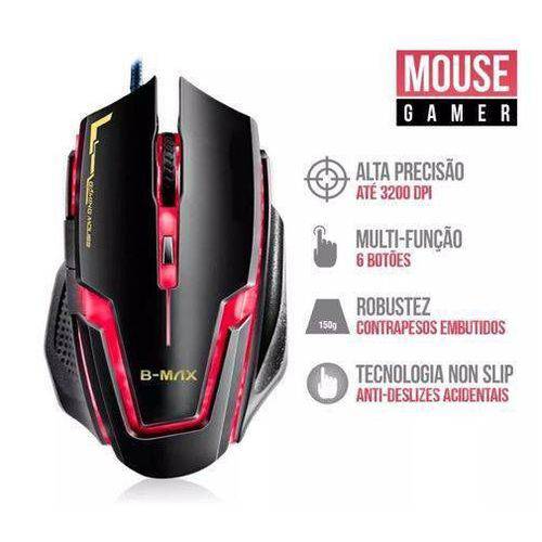 Mouse Gamer Profissional B-max X7 Gaming 2400 Dpi 7 Botões