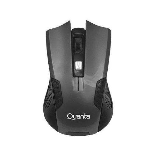 Mouse Óptico Quanta QTMSW1001 Wireless 2.4GHz 1200dpi - Cinza/Preto.