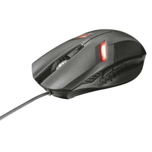 Mouse Gamer Trust Ziva GXT T21512 Controle de DPI e Botões para Macro Preto