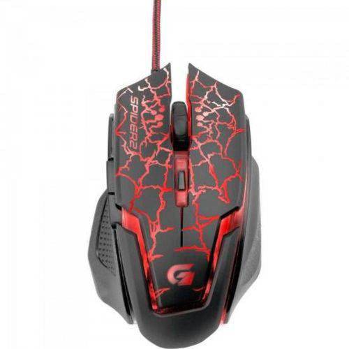 Mouse Gamer Usb 3200dpi Spider 2 Om-705 Preto/vermelho Fortrek Top