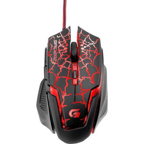Mouse Gamer Usb 3200dpi Spider 2 Om-705 Preto/vermelho Fortrek