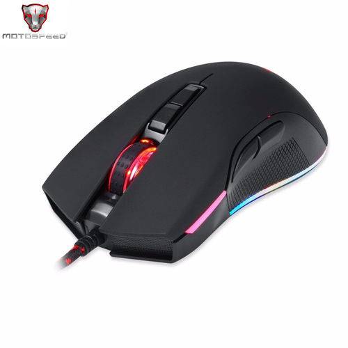 Mouse Motospeed V70 Gaming RGB 12000 DPI - Preto