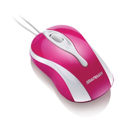 Mouse Multilaser Colors Magenta USB - MO143 MO143
