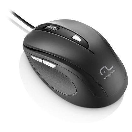 Mouse Multilaser Comfort 6 Botoes Usb Preto - MO241 MO241