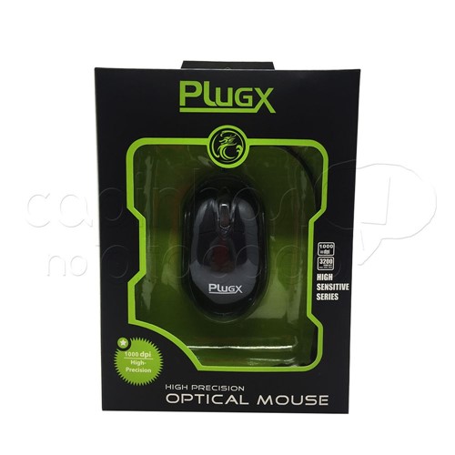 Mouse Óptico com Fio Plugx - Luz Led - Cores Sortidas M201