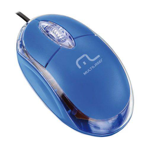 Mouse Óptico Multilaser MO001 USB 800 Dpi Classic Azul