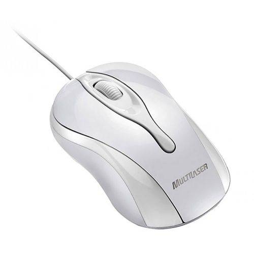 Mouse Óptico Multilaser Mo140 Colors Ice USB Branco