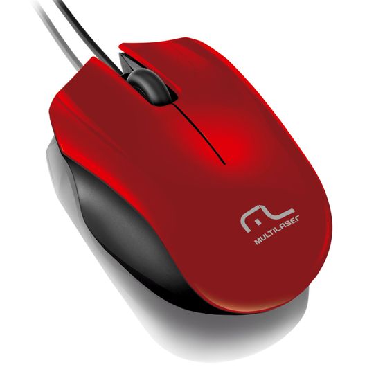 Mouse Óptico Multilaser Sport Vermelho USB - 195