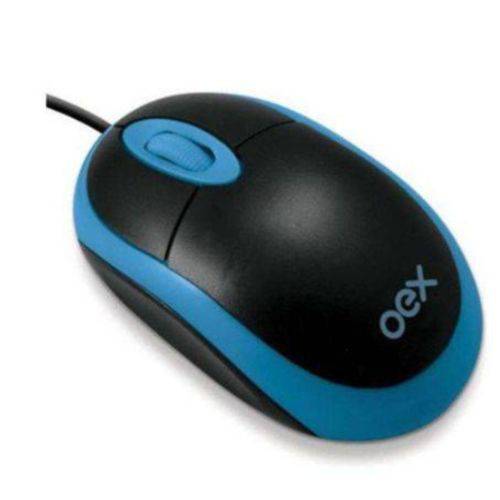 Mouse Óptico Oex USB Ms103 Preto/azul