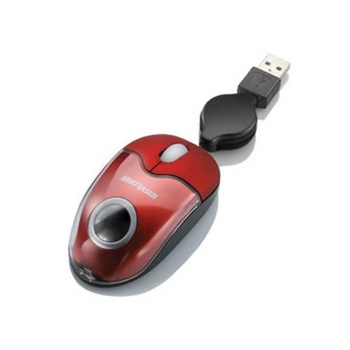 Mouse Óptico Retrátil Multilaser Mini Acrilic Vermelho Usb - 099