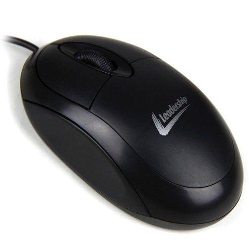 Mouse Óptico USB 800dpi Black Leadership