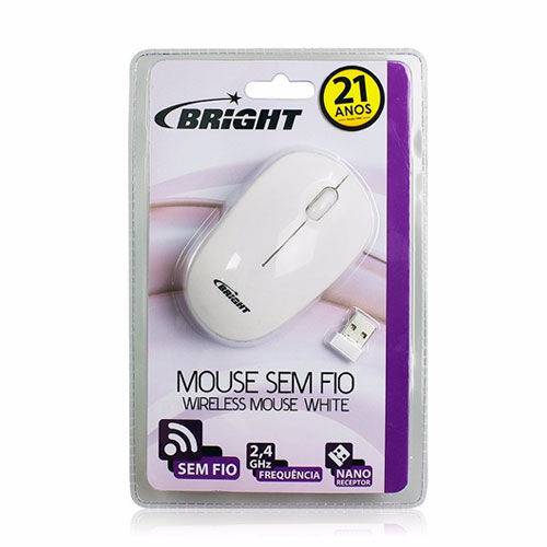 Mouse Óptico USB Bright Canada Amarelo