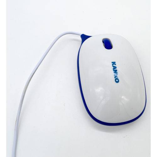 Mouse Óptico USB com Fio 1000 Dpi Kanko - Branco