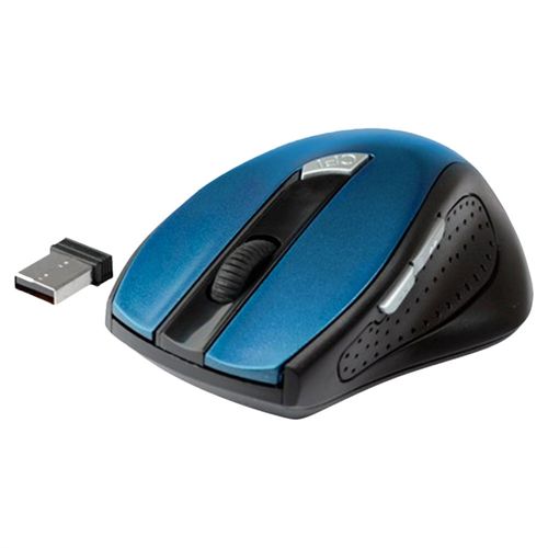 Mouse Óptico Wireless 1600dpi M-W001 BL Preto e Azul C3TECH