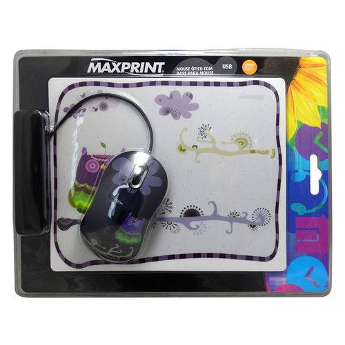 Mouse Ótico Maxprint USB Base para Mouse 609156