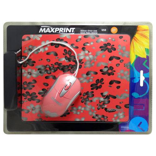 Mouse Ótico Maxprint USB com Base para Mouse 607278