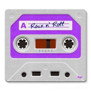 Mouse Pad Fita Cassete K7 Retro Rock N Roll