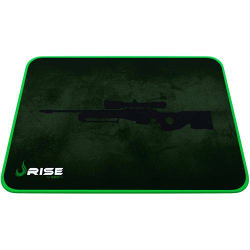 Mouse Pad Médio com Bordas Costuradas Gaming Sniper Verde Rise Mode