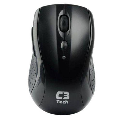 Mouse Sem Fio 1600dpi M-w012 Bk Preto C3 Tech