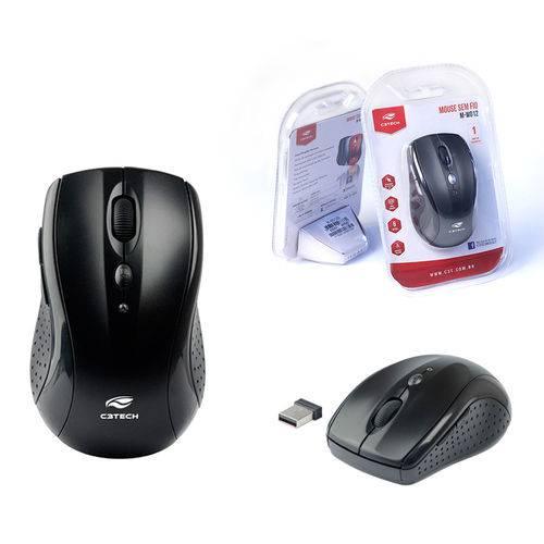 Mouse 1600dpi S/ Fio M-w012bk Preto C3tech