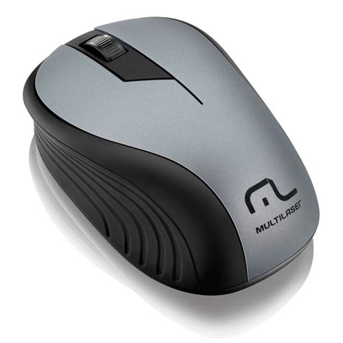 Mouse Sem Fio 2,4 GHz com USB Multilaser Grafite