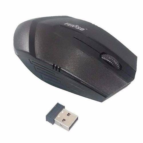 Mouse Sem Fio Feasso Wireless 2.4ghz Fams-11 com Receptor Usb Até 10m