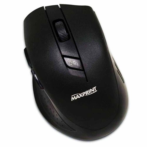 Mouse Sem Fio Maxprint 2.4GHz 1600 DPI Preto 998460