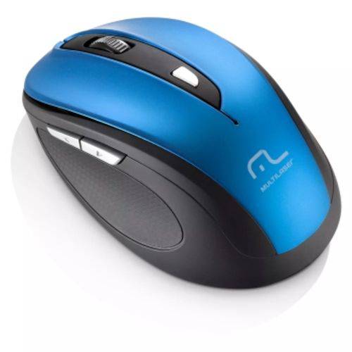 Mouse Sem Fio Multilaser 2.4 Ghz Comfort 6 Botoes Vermelho Metalizado e Preto USB - MO239
