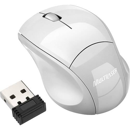 Mouse Sem Fio Multilaser 2.4 Ghz Mini Fit Ice Piano Nano USB