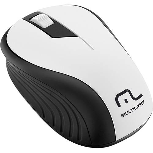 Mouse Sem Fio Preto e Branco USB - Multilaser