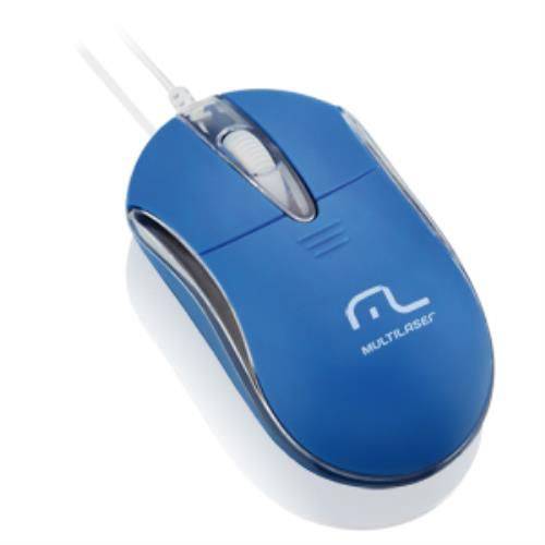 Mouse Usb Azul Classic Óptico 800dpi - Multilaser Mo171