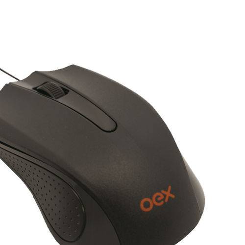 Mouse USB C/fio Preto Oex Ms-100