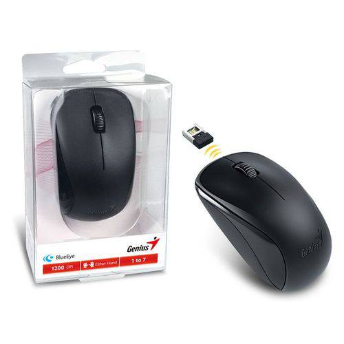 Mouse Wireless Genius Nx-7000 Blueeye Preto 2,4 Ghz