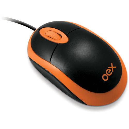 Mouses Optico Usb 800dpi Preto/laranja Oex